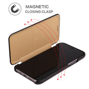 For iPhone 11 Pro Max Fierre Shann Business Magnetic Horizontal Flip Genuine Leather Case (Black) Eurekaonline