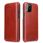 For iPhone 11 Pro Max Fierre Shann Business Magnetic Horizontal Flip Genuine Leather Case (Brown) Eurekaonline