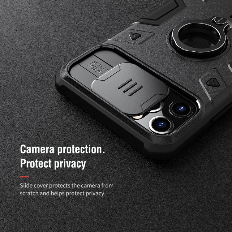 For iPhone 11 Pro Max NILLKIN Shockproof CamShield Armor Protective Case with Invisible Ring Holder(Black) Eurekaonline