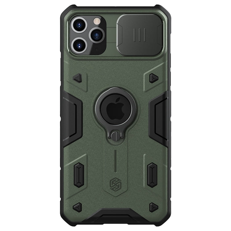 For iPhone 11 Pro Max NILLKIN Shockproof CamShield Armor Protective Case with Invisible Ring Holder(Green) Eurekaonline