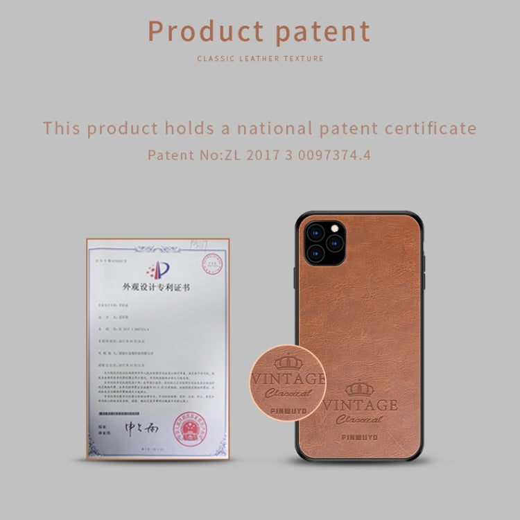 For iPhone 11 Pro Max PINWUYO Pin Rui Series Classical Leather, PC + TPU + PU Leather Waterproof And Anti-fall All-inclusive Protective Shell (Black) Eurekaonline