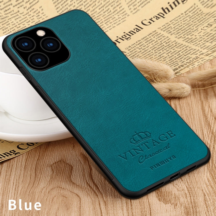 For iPhone 11 Pro Max PINWUYO Pin Rui Series Classical Leather, PC + TPU + PU Leather Waterproof And Anti-fall All-inclusive Protective Shell (Blue) Eurekaonline