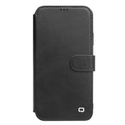 For iPhone 11 Pro Max QIALINO Business Magnetic Buckle Horizontal Flip Leather Case with Card Slots(Black) Eurekaonline