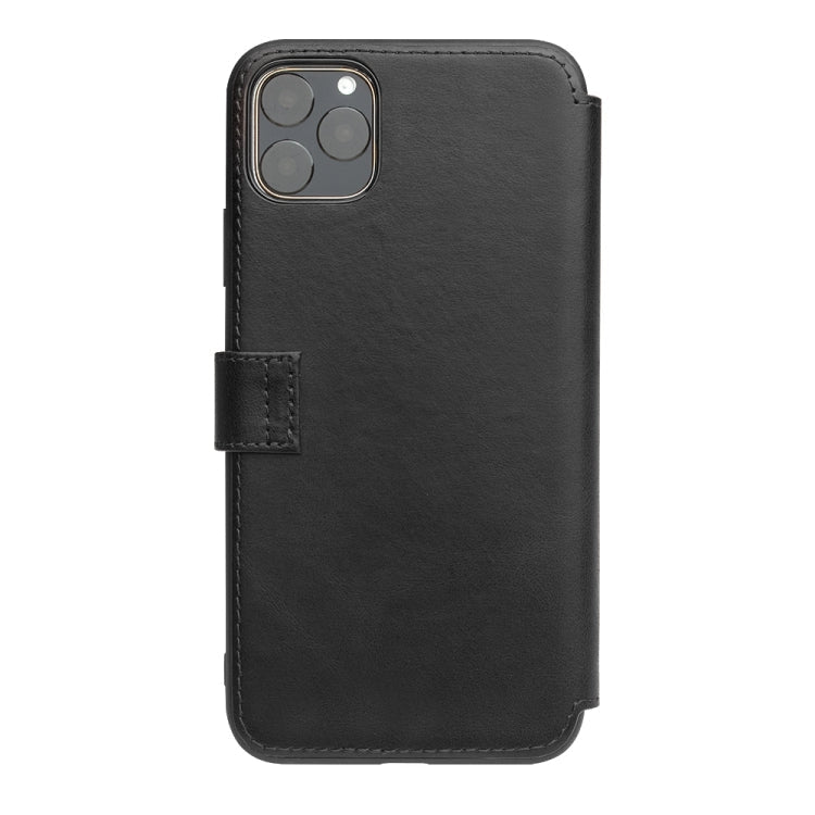 For iPhone 11 Pro Max QIALINO Business Magnetic Buckle Horizontal Flip Leather Case with Card Slots(Black) Eurekaonline