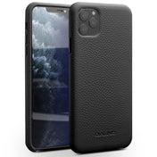 For iPhone 11 Pro Max QIALINO Shockproof Top-grain Leather Protective Case(Black) Eurekaonline