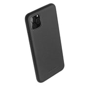 For iPhone 11 Pro Max QIALINO Shockproof Top-grain Leather Protective Case(Black) Eurekaonline