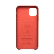 For iPhone 11 Pro Max QIALINO Shockproof Top-grain Leather Protective Case(Orange) Eurekaonline