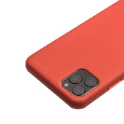 For iPhone 11 Pro Max QIALINO Shockproof Top-grain Leather Protective Case(Orange) Eurekaonline