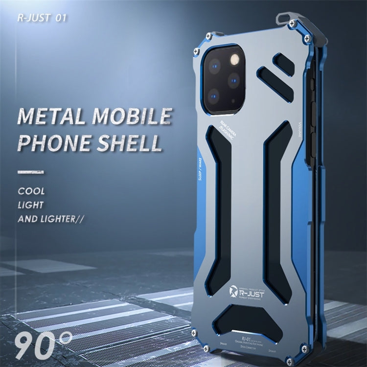 For iPhone 11 Pro Max R-JUST Shockproof Dustproof Armor Metal Protective Case(Black) Eurekaonline