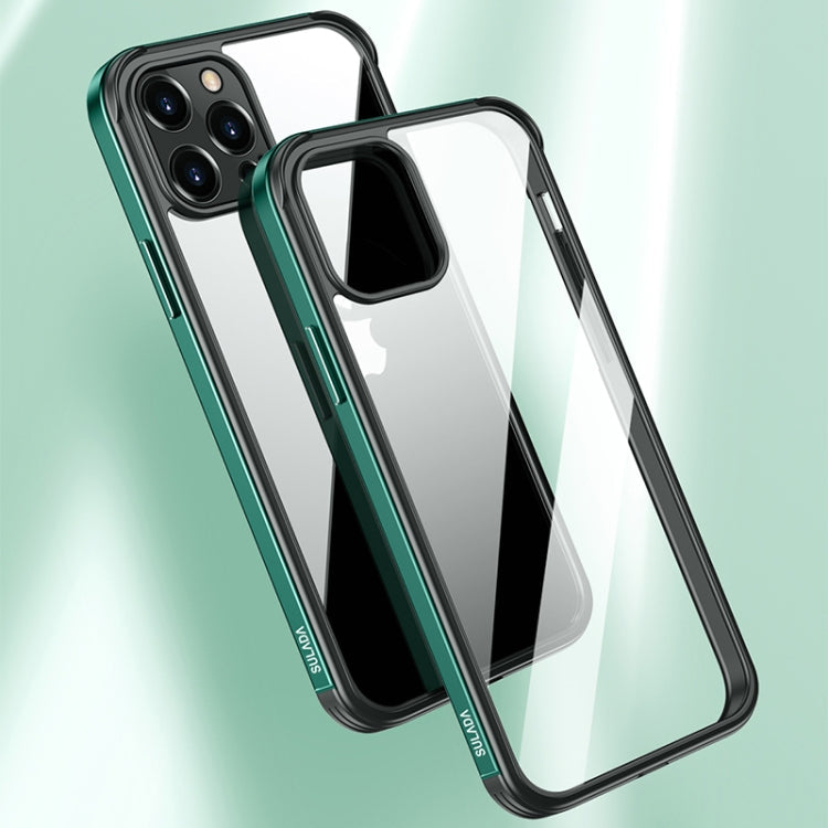 For iPhone 11 Pro Max SULADA Shockproof Aviation Aluminum Metal Frame + Nano Glass + TPU Protective Case (Black) Eurekaonline