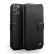 For iPhone 11 Pro QIALINO Business Magnetic Buckle Horizontal Flip Leather Case with Card Slots(Black) Eurekaonline