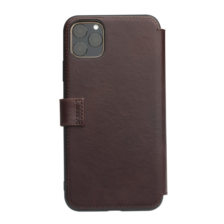 For iPhone 11 Pro QIALINO Business Magnetic Buckle Horizontal Flip Leather Case with Card Slots(Dark Brown) Eurekaonline