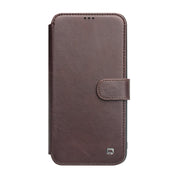 For iPhone 11 Pro QIALINO Business Magnetic Buckle Horizontal Flip Leather Case with Card Slots(Dark Brown) Eurekaonline