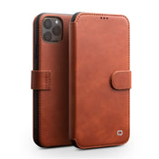 For iPhone 11 Pro QIALINO Business Magnetic Buckle Horizontal Flip Leather Case with Card Slots(Light Brown) Eurekaonline