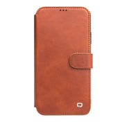For iPhone 11 Pro QIALINO Business Magnetic Buckle Horizontal Flip Leather Case with Card Slots(Light Brown) Eurekaonline