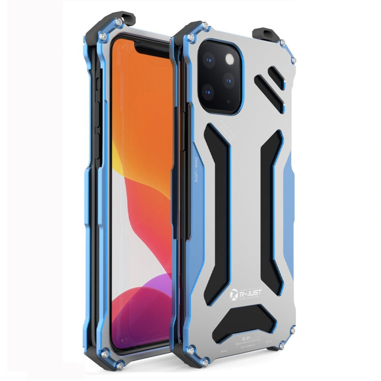 For iPhone 11 Pro R-JUST Shockproof Dustproof Armor Metal Protective Case(Blue) Eurekaonline