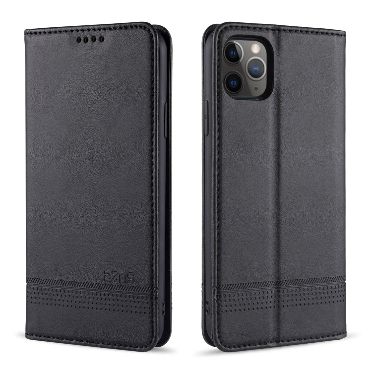  12 Pro AZNS Magnetic Calf Texture Horizontal Flip Leather Case with Card Slots & Holder & Wallet(Black) Eurekaonline