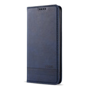 For iPhone 12 / 12 Pro AZNS Magnetic Calf Texture Horizontal Flip Leather Case with Card Slots & Holder & Wallet(Dark Blue) Eurekaonline
