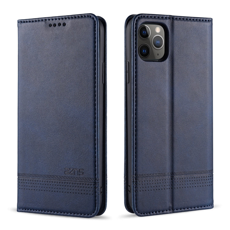  12 Pro AZNS Magnetic Calf Texture Horizontal Flip Leather Case with Card Slots & Holder & Wallet(Dark Blue) Eurekaonline