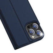 For iPhone 12 / 12 Pro DUX DUCIS Skin Pro Series Horizontal Flip PU + TPU Leather Case, with Holder & Card Slots(Blue) Eurekaonline