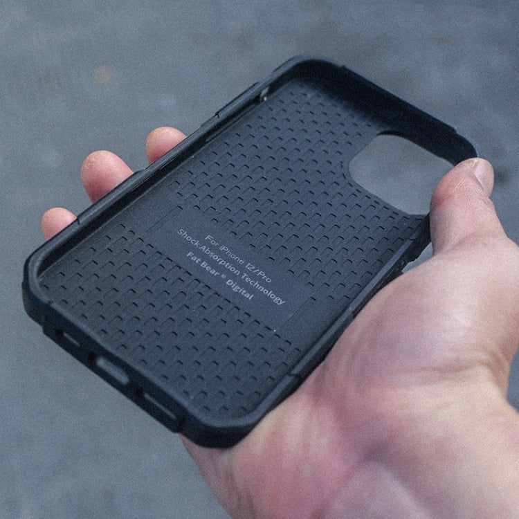 For iPhone 12 / 12 Pro FATBEAR Armor Shockproof Cooling Case(Black) Eurekaonline