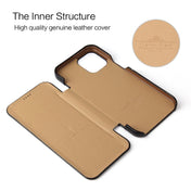 For iPhone 12 / 12 Pro Fierre Shann Business Magnetic Horizontal Flip Genuine Leather Case(Black) Eurekaonline