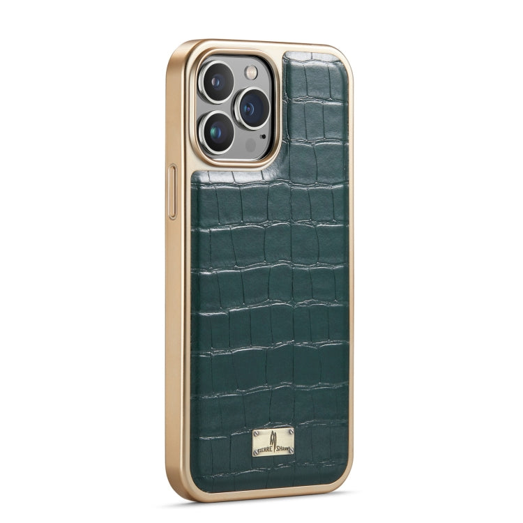  12 Pro Fierre Shann Crocodile Texture Electroplating PU Phone Case(Green) Eurekaonline