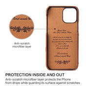 For iPhone 12 / 12 Pro Fierre Shann Oil Wax Texture Genuine Leather Back Cover Case with 360 Degree Rotation Holder & Card Slot(Light Brown+Dark Brown) Eurekaonline