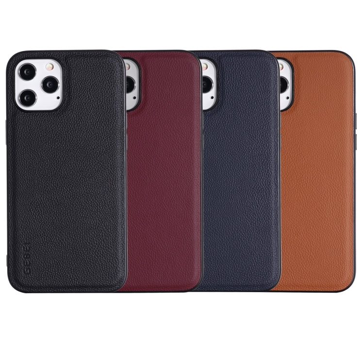 For iPhone 12 / 12 Pro GEBEI Full-coverage Shockproof Leather Protective Case(Blue) Eurekaonline