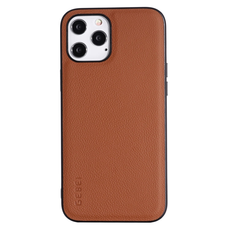  12 Pro GEBEI Full-coverage Shockproof Leather Protective Case(Brown) Eurekaonline