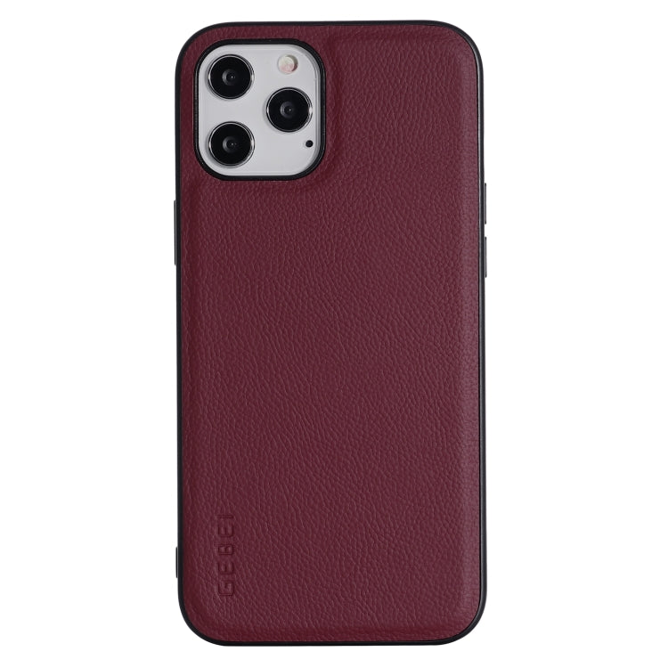For iPhone 12 / 12 Pro GEBEI Full-coverage Shockproof Leather Protective Case(Red) Eurekaonline