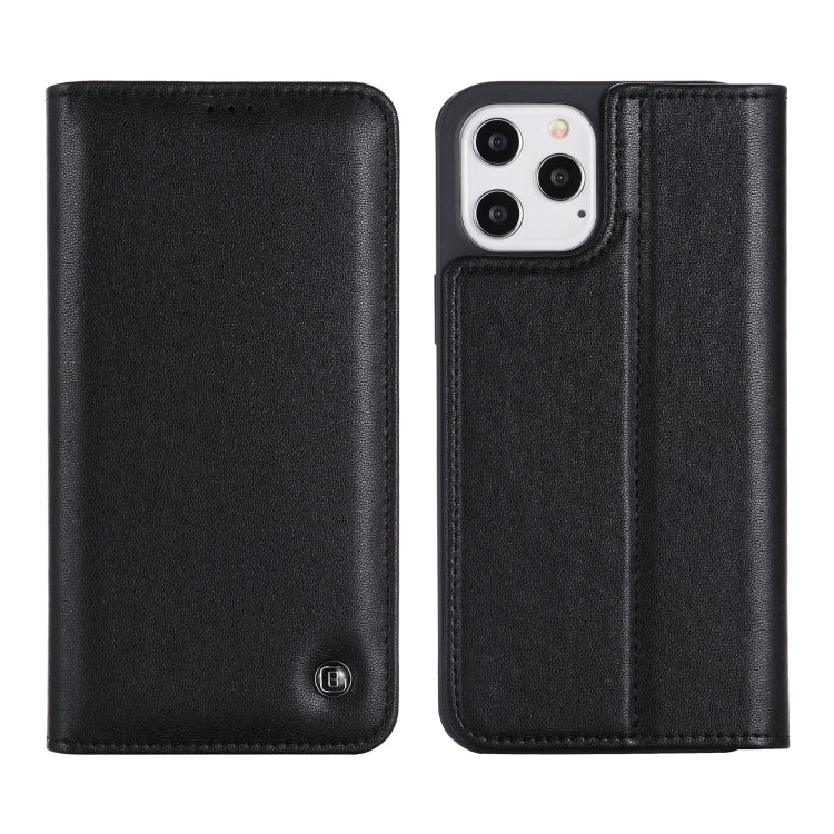 For iPhone 12 / 12 Pro GEBEI PU+TPU Horizontal Flip Protective Case with Holder & Card Slots(Black) Eurekaonline