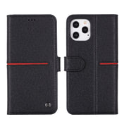 For iPhone 12 / 12 Pro GEBEI Top-grain Leather Horizontal Flip Protective Case with Holder & Card Slots & Wallet & Photo Frame(Black) Eurekaonline