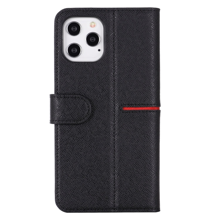 For iPhone 12 / 12 Pro GEBEI Top-grain Leather Horizontal Flip Protective Case with Holder & Card Slots & Wallet & Photo Frame(Black) Eurekaonline