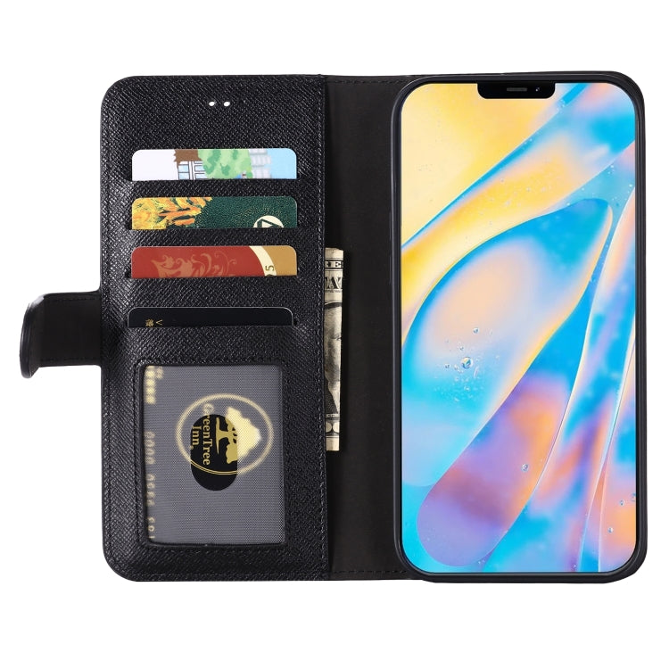 For iPhone 12 / 12 Pro GEBEI Top-grain Leather Horizontal Flip Protective Case with Holder & Card Slots & Wallet & Photo Frame(Black) Eurekaonline