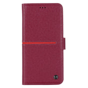 For iPhone 12 / 12 Pro GEBEI Top-grain Leather Horizontal Flip Protective Case with Holder & Card Slots & Wallet & Photo Frame(Wine Red) Eurekaonline