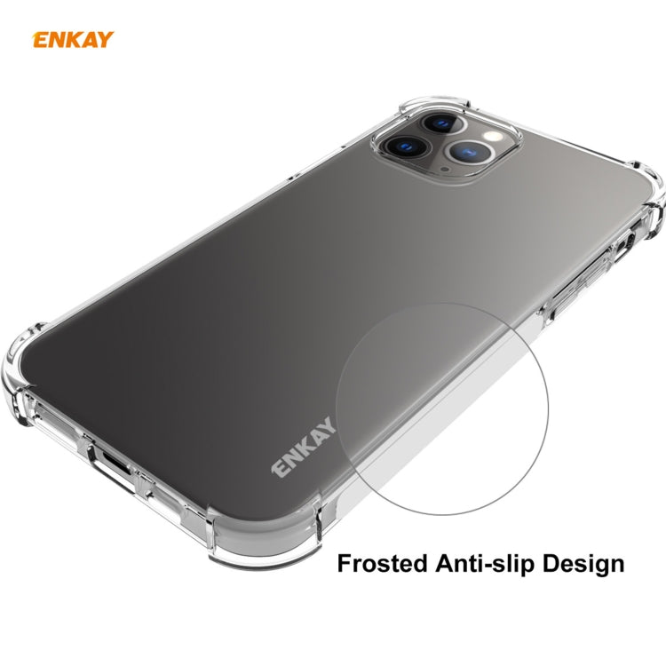 For iPhone 12 / 12 Pro Hat-Prince ENKAY 2 in 1 Clear TPU Soft Case Shockproof Cover + 0.26mm 9H 2.5D Tempered Glass Protector Film Eurekaonline