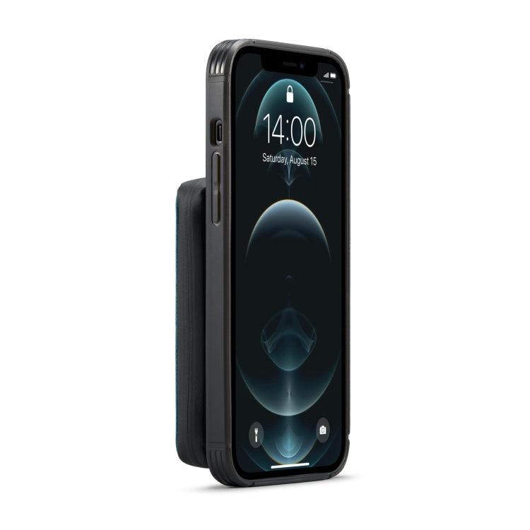 For iPhone 12 / 12 Pro JEEHOOD Magnetic Zipper Horizontal Flip Leather Case with Holder & Card Slot & Wallet(Blue) Eurekaonline