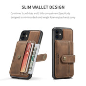 For iPhone 12 / 12 Pro JEEHOOD RFID Blocking Anti-Theft Wallet Phone Case(Brown) Eurekaonline