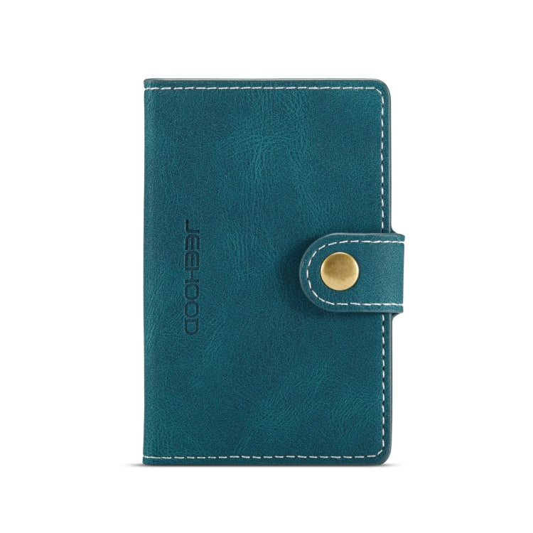 For iPhone 12 / 12 Pro JEEHOOD Retro Magnetic Detachable Protective Case with Wallet & Card Slot & Holder(Blue) Eurekaonline