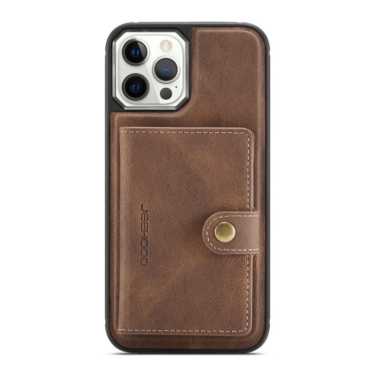  12 Pro JEEHOOD Retro Magnetic Detachable Protective Case with Wallet & Card Slot & Holder(Brown) Eurekaonline