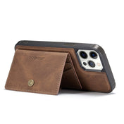 For iPhone 12 / 12 Pro JEEHOOD Retro Magnetic Detachable Protective Case with Wallet & Card Slot & Holder(Brown) Eurekaonline
