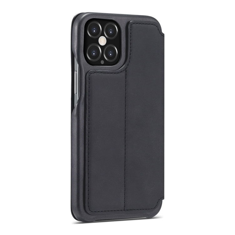 For iPhone 12 / 12 Pro LC.IMEEKE Hon Ancient Series Horizontal Flip Leather Case with Holder & Card Slot(Black) Eurekaonline