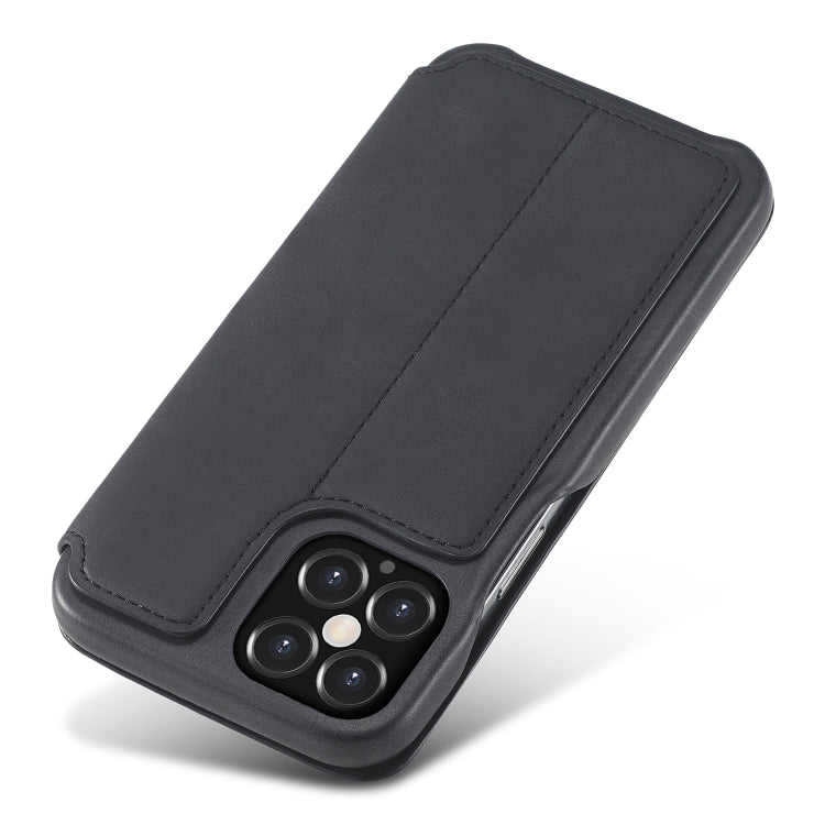 For iPhone 12 / 12 Pro LC.IMEEKE Hon Ancient Series Horizontal Flip Leather Case with Holder & Card Slot(Black) Eurekaonline
