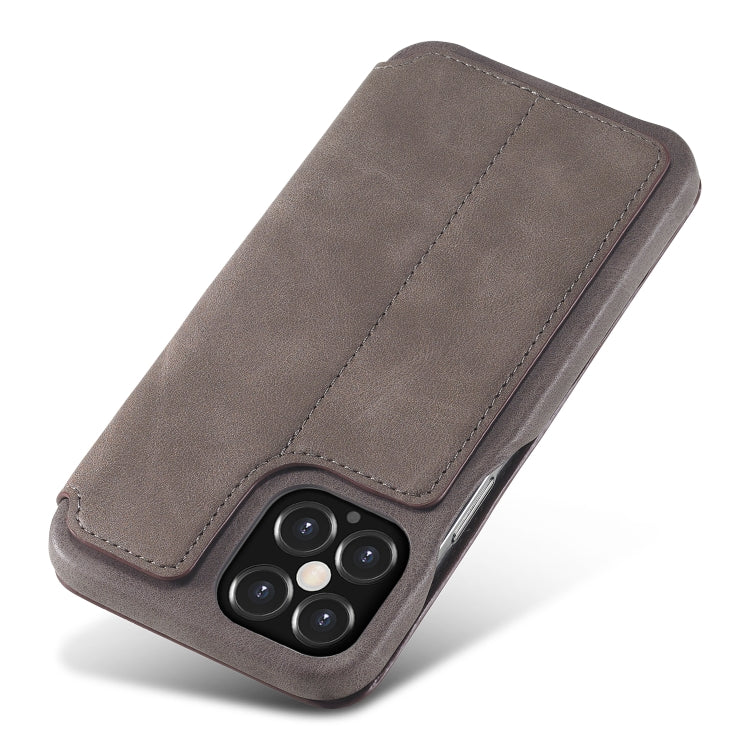 For iPhone 12 / 12 Pro LC.IMEEKE Hon Ancient Series Horizontal Flip Leather Case with Holder & Card Slot(Coffee) Eurekaonline