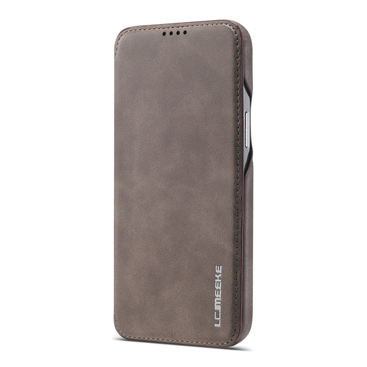 For iPhone 12 / 12 Pro LC.IMEEKE Hon Ancient Series Horizontal Flip Leather Case with Holder & Card Slot(Coffee) Eurekaonline