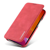 For iPhone 12 / 12 Pro LC.IMEEKE Hon Ancient Series Horizontal Flip Leather Case with Holder & Card Slot(Red) Eurekaonline