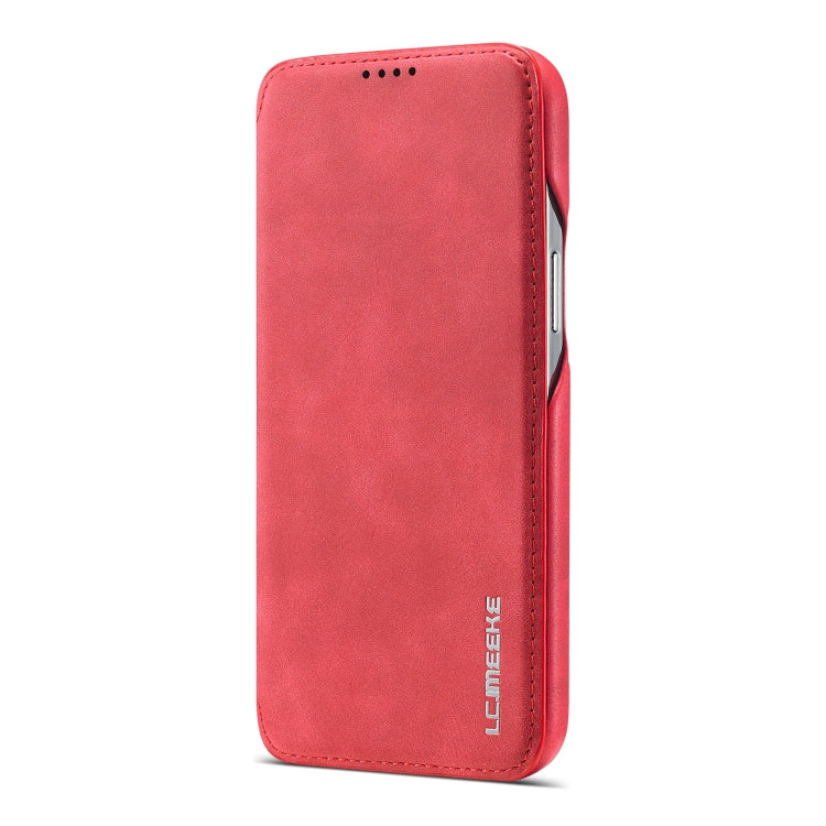  12 Pro LC.IMEEKE Hon Ancient Series Horizontal Flip Leather Case with Holder & Card Slot(Red) Eurekaonline