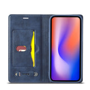 For iPhone 12 / 12 Pro LC.IMEEKE LC-001 Series PU + TPU Color Matching Frosted Horizontal Flip Leather Case with Holder & Card Slot(Blue) Eurekaonline