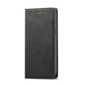 For iPhone 12 / 12 Pro LC.IMEEKE Strong Magnetism Ultra-thin Horizontal Flip Shockproof Matte TPU + PU Leather Case with Holder & Card Slots & Wallet(Black) Eurekaonline